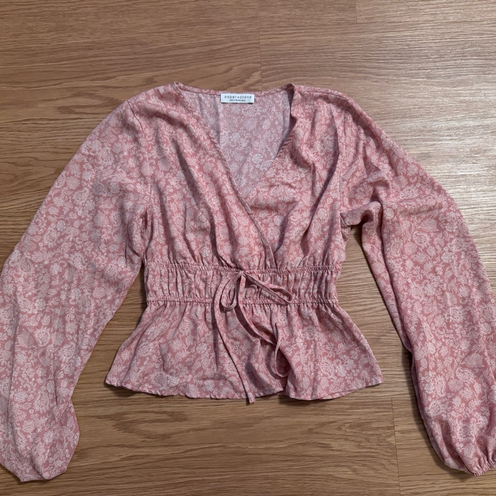 Paper Crane Pink Floral Blouse